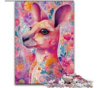 Puzzles Kangourou Fleuri 1000 pièces pour Adolescents, Jeu Stimulant et Jeu en Famille, Collection d'artistes, Beaux-Arts pour Les 14 Ans et Plus 26x38cm