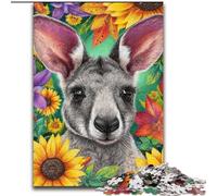 Puzzles Kangourou Fleuri 1000 pièces pour Adultes, Cadeaux, Jeu intellectuel, Collection d'artistes, Beaux-Arts 50x75cm