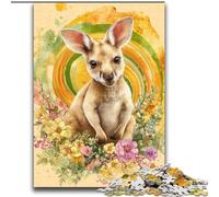 Puzzles Kangourou Fleuri pour Adultes et Adolescents, 2000 pièces, Jouets addictifs pour la décoration de la Maison (70x100cm)