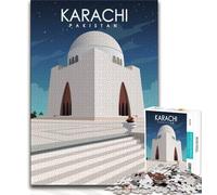 Puzzles Karachi Pakistan pour Adolescents, Aidez Le Cerveau à exercer des Jouets addictifs pour cultiver la Patience Une œuvre d'art 38x26cm