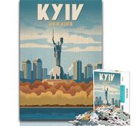 Puzzles Kiev 1000 pièces pour Adolescents, Cadeaux, Jeu de Quiz, décoration Murale, Cadeaux Uniques d'anniversaire et de Noël 38x26cm