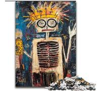 Puzzles King Skull de Style Basquiat pour Adolescents, 1000 Puzzles, Assemblage de Motifs Amusant à la Maison, Cadeau d'anniversaire, Cadeau de Voyage (26x38cm)