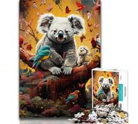Puzzles Koalas Art pour Adultes 1000 pièces, Jouets éducatifs et Anti-Stress, adaptés à la décoration de Bureau 50x75cm