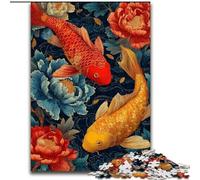 Puzzles Koi Japonais 1000 pièces pour Adolescents, adaptés aux Personnes de 14 Ans et Plus Idées Cadeaux de décoration intérieure (26x38cm)