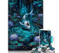 Puzzles Koi Magiques pour Adolescents, 1000 pièces, Jouet éducatif et décompressant, Cadeaux du Père Noël Secret, 38x26cm