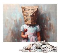 Puzzles La Fille Derrière Le Sac 500 Pièces Puzzles en Bois Puzzles pour Adultes pour Adultes et Adolescents à partir de 12 Ans 500 pièces (52x38cm)