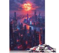 Puzzles La Perle de l'Orient à Shanghai Puzzles colorés et sympas pour Enfants à partir de 12 Ans Cadeau de Noël 1000 pièces (75x50cm)