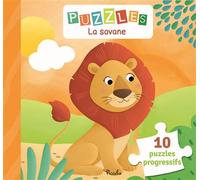 Puzzles La savane - 10 puzzles progressifs - Simona Beretta - Piccolia - Jeux livres objets