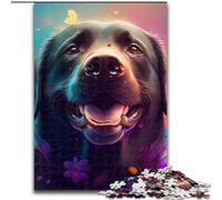 Puzzles Labrador Art Coloré 1000 Pièces pour Adultes Puzzles pour Adultes Casse-tête Défi, Activité Familiale, Décoration Intérieure, Cadeau de Vacances Taille : 38x26cm