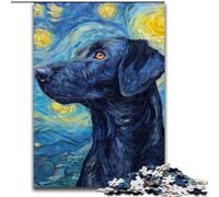 Puzzles Labrador Ciel Nocturne pour Adolescents, 1000 pièces, Jeux éducatifs, décoration d'intérieur, Cadeaux pour Toute la Famille (50x75cm)