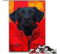 Puzzles Labrador Noir pour Adultes 1000 pièces, Jeux éducatifs, Anti-Stress, Cadeaux du Père Noël Secret pour Les Enfants de 14 Ans et Plus (50x75cm)