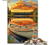 Puzzles Lac d'automne pour Adultes, modèle à Assembler, à Offrir en Cadeau à Toute la Famille, Taille 26x38cm