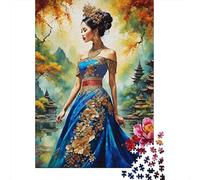 Puzzles Laos 1000 pièces pour Adultes, Puzzles en Bois, Jeu éducatif pour Enfants, Cadeau de Noël, 1000 pièces (75 x 50 cm)