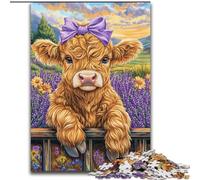Puzzles Lavande Yak 1000 pièces pour Adultes, Jouets éducatifs, Jeux Anti-Stress, Cadeaux du Père Noël Secret pour Les Enfants de 14 Ans et Plus (Taille 50x75cm)