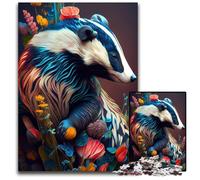 Puzzles Le Blaireau Prudent 1000 Pièces pour Adultes Puzzles pour Adultes Parfait pour s'amuser en Famille Pendant Les Vacances 26x38cm/10,23x14,96 Pouces