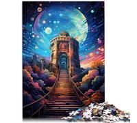 Puzzles Le psychédélisme coloré de l'observatoire 1000 pièces pour Adultes Cadeaux Puzzle en Bois Chaque pièce est Unique - Jeu Amusant et Stimulant en Famille (50 x 75 cm)