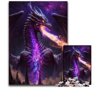 Puzzles Le Roi Dragon Cosmique 1000 pièces pour Adultes Puzzles pour Adultes pour Les Vacances Les Anniversaires et Les soirées de Jeux en Famille 1000 pièces (38 x 26 cm)