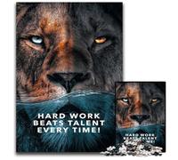 Puzzles « Le Travail acharné Bat Le Talent » 1000 pièces pour Adultes Puzzles pour Adultes Décoration Parfaite pour la Maison ou Le Bureau, Cadeau de Noël idéal 26x38cm/10,23x14,96 Pouces