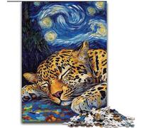 Puzzles Léopard Ciel Nocturne 1000 Pièces pour Adolescents, Jeu de Jouets Amusants et Relevants Chaque Pièce Est Unique - Jeu Familial Amusant et Relevant (50x75cm)