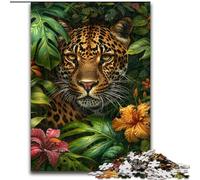 Puzzles Léopard de la Jungle 1000 pièces pour Adultes et Adolescents, à partir de 14 Ans, décoration d'intérieur, Jeux de Famille, Cadeaux d'anniversaire de Noël (50x75cm)
