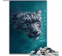 Puzzles Léopard de la Jungle pour Adultes 1000 pièces, Jeux éducatifs à Faire soi-même avec Affiche et fiche de Questions Assorties (50x75cm)