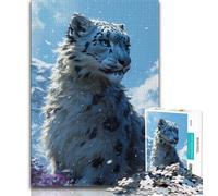Puzzles Léopard Fantastique 1000 Pièces pour Adolescents, Jeu Familial Anti-Stress, Défi Difficile, Cadeaux pour Amis et Famille (38x26cm)