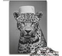 Puzzles léopard Jouant avec du Papier Toilette pour Adultes et Adolescents, Cadeau d'anniversaire pour Tuer Le Temps, Cadeaux, décoration Murale pour 14 Ans et Plus (70x100cm)