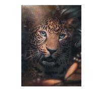 Puzzles Leopard Portrait in Shadows Puzzles pour Adultes, Jouets Anti-Stress, Modèles À Assembler, Parfaits comme Cadeaux pour Toute La Famille 52x38cm/1000pcs