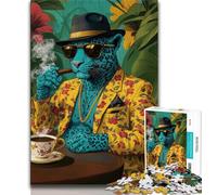 Puzzles léopard Tendance 1000 pièces pour Adultes, Cadeaux pour Passer Un Bon Moment à la Maison Chaque pièce est Unique - Jeu Familial Stimulant et Amusant 50x75cm
