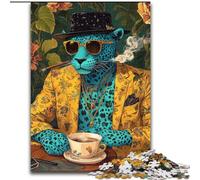 Puzzles léopard Tendance pour Adolescents, 1000 pièces, Difficiles à réaliser, mais Amusants et Humoristiques Cadeau d'anniversaire, décoration Murale (26x38cm)