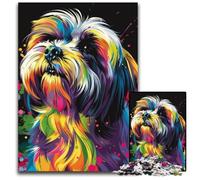 Puzzles Lhassa Apso pour Adultes, 1000 pièces, Puzzles impossibles pour Adultes, Parfaits pour Halloween, Noël, Cadeau d'anniversaire, 50x75cm/19,68x29,52 Pouces
