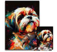 Puzzles Lhassa Apso pour Adultes, Puzzles en Carton de 1000 pièces pour Adolescents, soirée de Jeux en Famille, idée Cadeau stimulante pour Le Cerveau 26x38cm/10,23x14,96 Pouces
