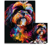 Puzzles Lhassa Apso pour Adultes, Puzzles en Carton de 1000 pièces pour Adolescents, soirée de Jeux en Famille, idée Cadeau stimulante pour Le Cerveau 26x38cm/10,23x14,96 Pouces