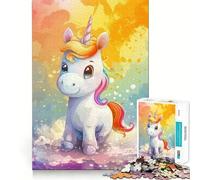 Puzzles Licorne Arc-en-Ciel pour Adultes 1000 Pièces Stimule la Mémoire Soulage l'Anxiété Bords Lisse Surprise Douce (38x26cm)