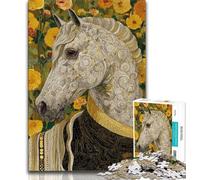 Puzzles Licorne Art pour Adultes 1000 Puzzles, Jeu Familial Anti-Stress, défi Difficile, Cadeaux du Père Noël Secret 38x26cm