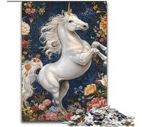Puzzles Licorne Blanche 1000 Pièces pour Adultes, Jeu de Puzzles Amusant et Difficile à Résoudre Chaque Pièce Est Unique - Jeu Familial Amusant et Amusant (26x38cm)