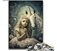 Puzzles Licorne Fille pour Ados, Jeux éducatifs à Faire soi-même avec Affiche et fiche de Questions Assorties (14 Ans et Plus) (70x100cm)