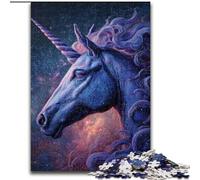 Puzzles Licorne Mystérieuse 1000 Pièces pour Adultes, Jouets Éducatifs et Familiaux, Adaptés à la Décoration de Bureau (26x38cm)