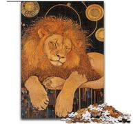 Puzzles Lion Art 1000 pièces pour Adultes, Jeux stimulants, décoration Murale, Cadeaux Uniques pour Anniversaire et Noël 50x75cm