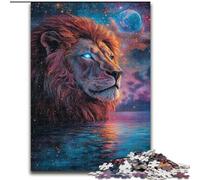 Puzzles Lion Cosmique 1000 pièces pour Adultes, Jeu Stimulant, Chaque pièce est Unique - Jeu Familial Stimulant (50x75cm)