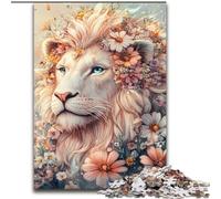 Puzzles Lion Fleur 1000 pièces pour Adultes, à partir de 14 Ans, idéal pour Toute la Famille (26x38cm)