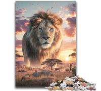 Puzzles Lion Mountain Range 1000 pièces pour Adolescents, Staycation Kill Time, Chaque pièce est Unique - Jeu Familial Stimulant et Amusant (38x52cm)