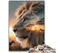 Puzzles Lion Mountain Range pour Adolescents 1000 pièces, Jeu Stimulant et décoration Murale familiale, Cadeaux d'anniversaire et de Noël Uniques (50x75cm)