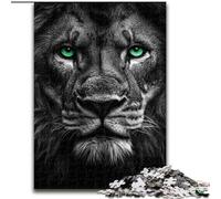 Puzzles Lion Noir et Blanc pour Adolescents 1000, Modèle à Assembler Offrez-en Un Cadeau pour Toute la Famille Convient aux Enfants de 14 Ans et Plus (50x75cm)
