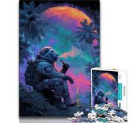 Puzzles Lion psychédéliques fantastiques pour Adultes et Adolescents, 1 000 pièces, Jouets éducatifs et éducatifs, Jeux familiaux avec Affiche et fiche de Questions-réponses (50x75cm)