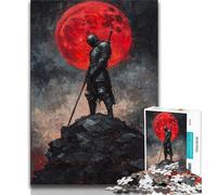 Puzzles Lone Knight pour Adultes et Adolescents, 1 000 pièces, Anti-Stress, pour Passer Le Temps à la Maison, avec Affiche et fiche de Questions-réponses Assorties, 50x75cm