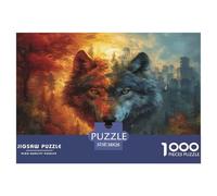 Puzzles Loup De 1000 Pièces pour Adultes,Nature de Fantasy - Urban Un Jeu De Dexérité Très Difficile Puzzle Jeu Éducatif Aux Défis 38x26cm/1000pcs