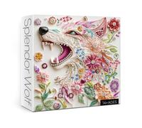 Puzzles Loup en Cristal 3D pour Adultes 1000 pièces, Bijoux colorés Animaux Puzzles, Belle Fleur de Diamant Fantastique Puzzle