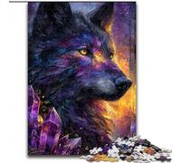Puzzles Loup Fantastique pour Adultes 1000 Puzzles, Anti-Stress Staycation Tue-Temps avec Affiche et Fiche de Trivia Assorties (26x38cm)
