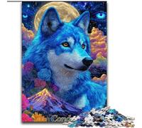 Puzzles Loup Fleur 1000 pièces pour Adultes, à partir de 14 Ans, Casse-tête, Jeux de Famille, Cadeaux d'anniversaire de Noël (50x75cm)